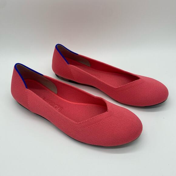 Rothy's Women size 7 The Flat Pink Grapefruit Slip On Ballet Flats Comfort Easy - Picture 1 of 7